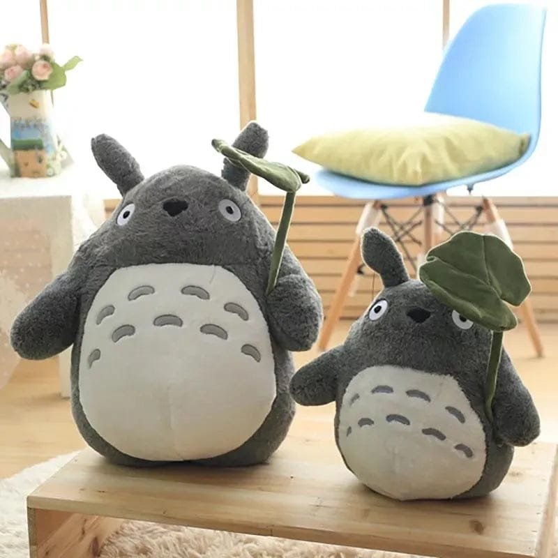 Grey Forest Spirit with Lotus Leaf Plush - Collector's Gift