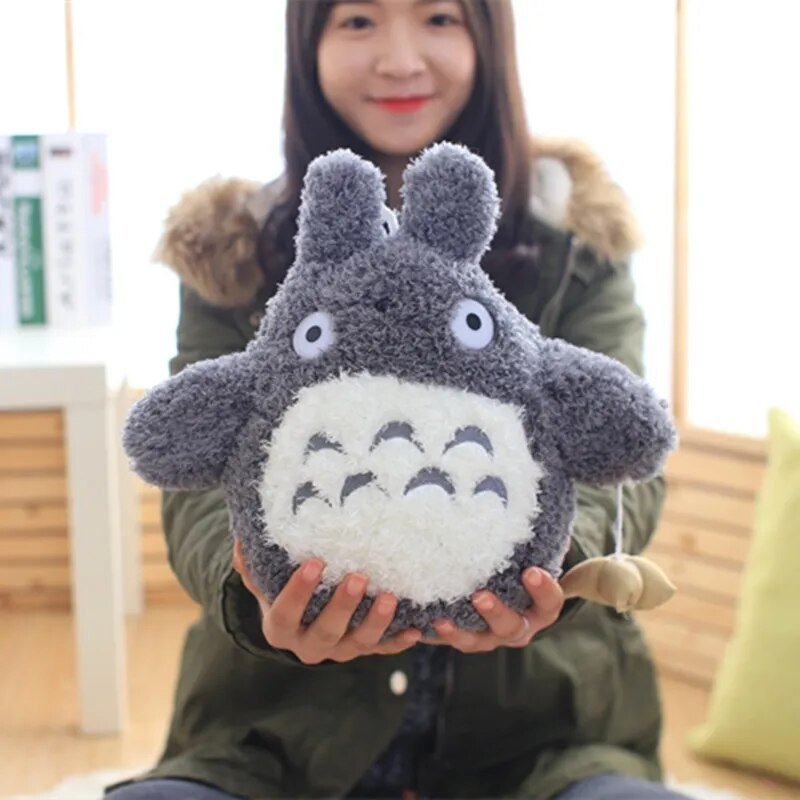 Huggable Grey Forest Spirit Plush: Soft, Cute Cartoon Pillow Toy