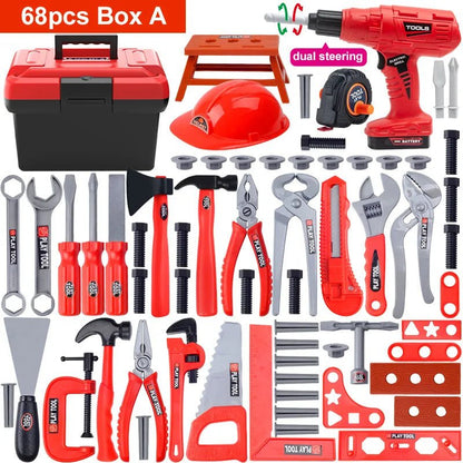 Kids Electric Toy Drill Tool Set: Pretend Construction Play