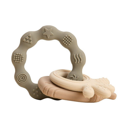 Let's Make Rudder-Shape Silicone & Wooden Teether Toy