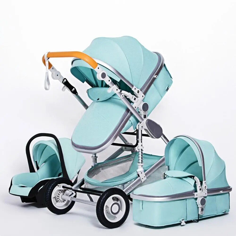 Multifunctional 3-in-1 Baby Stroller: Luxury High Landscape Folding Carriage