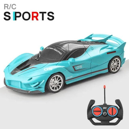 1/18 RC Sports Car with LED Light - 2.4G High-Speed Drift Toy