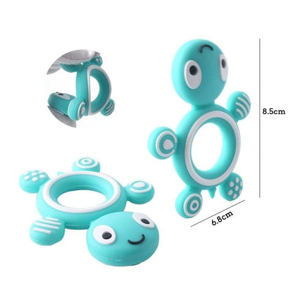 Turtle Silicone Teether &amp; Training Toothbrush (1PC)