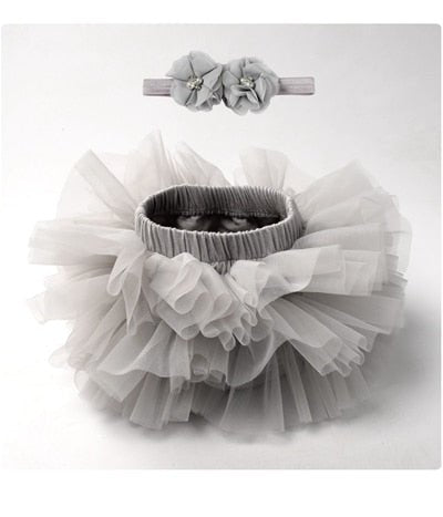 Baby Girls Tulle Tutu Bloomers Newborn Diapers Cover
