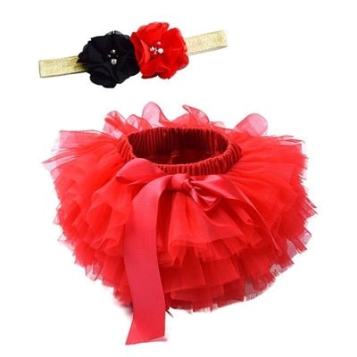 Baby Girls Tulle Tutu Bloomers Newborn Diapers Cover