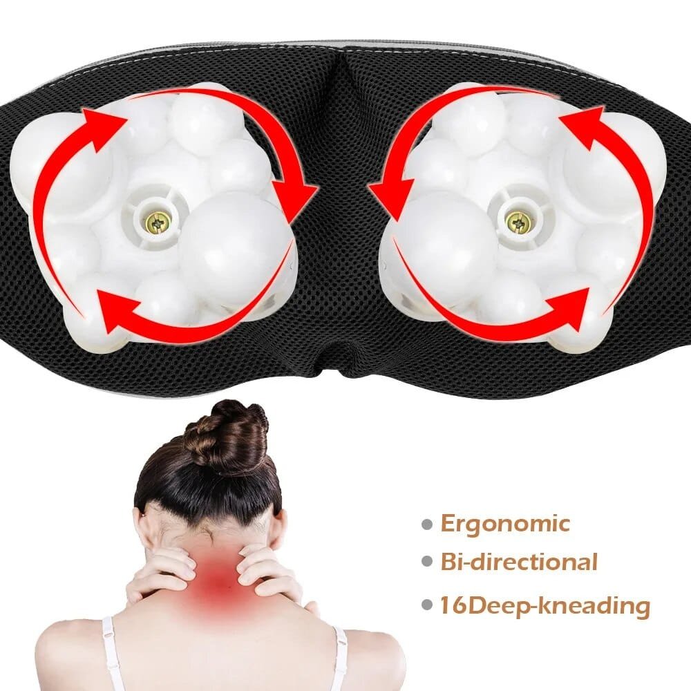 U-Shape Shiatsu Massager with Heat - 4D Kneading for Neck & Back