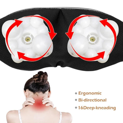 U-Shape Shiatsu Massager with Heat - 4D Kneading for Neck & Back