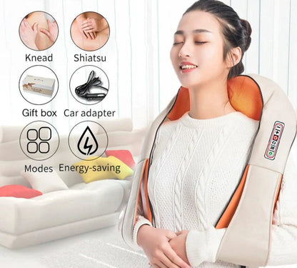 U-Shape Shiatsu Massager with Heat - 4D Kneading for Neck & Back