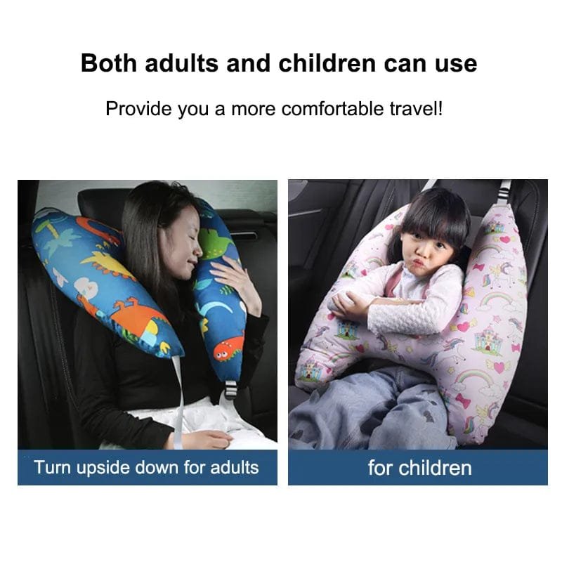 U-Shape Kids Travel Pillow with Cute Animal Pattern