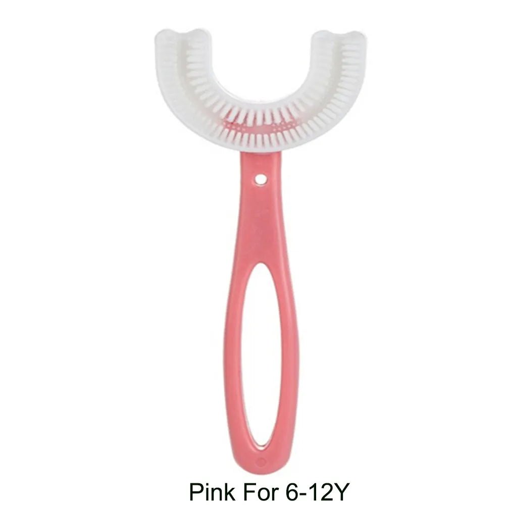 360-Degree U-Shaped Children's Toothbrush - Silicone Teeth Cleaner