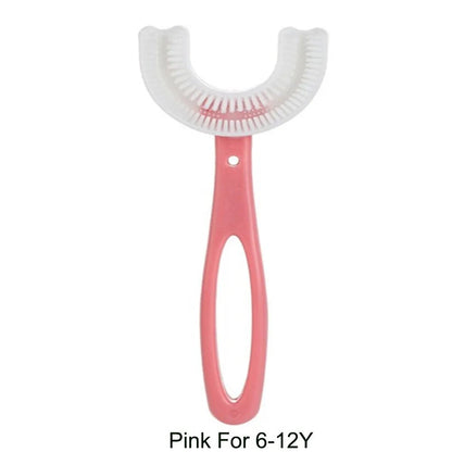 360-Degree U-Shaped Children's Toothbrush - Silicone Teeth Cleaner