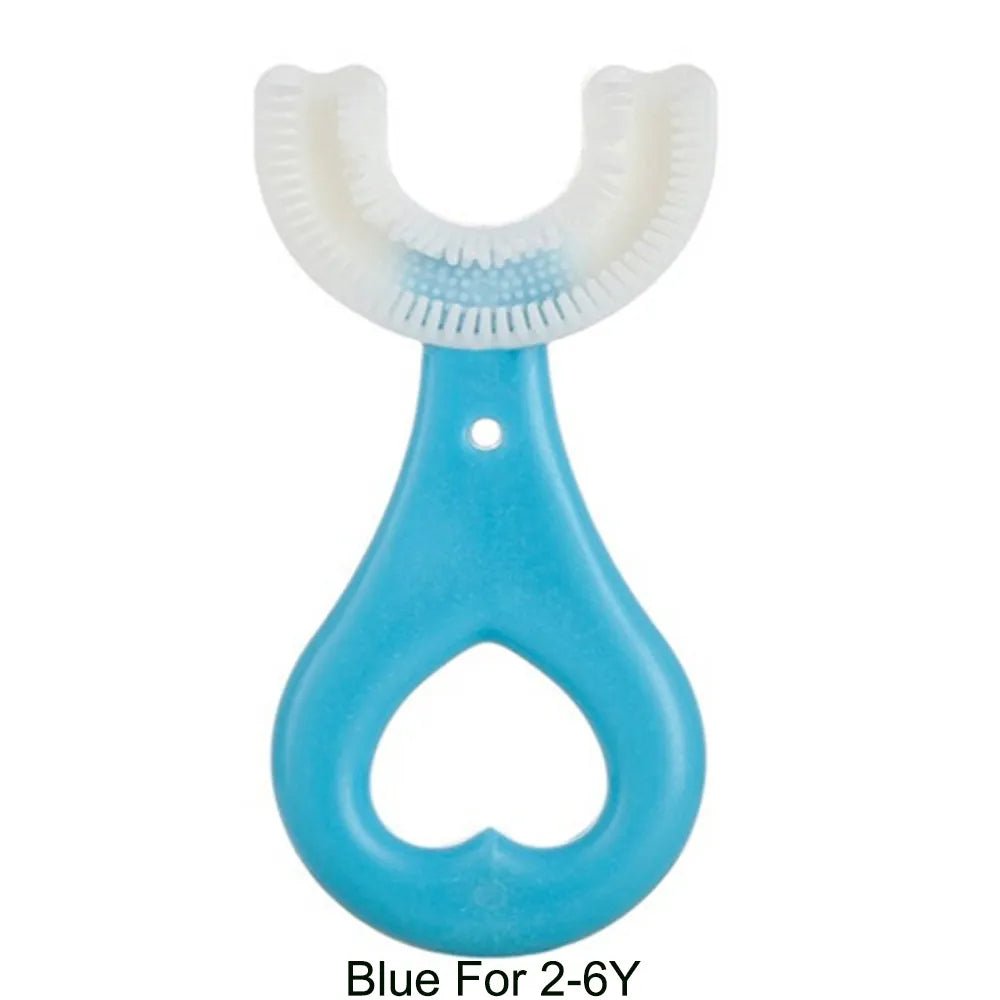 360-Degree U-Shaped Children's Toothbrush - Silicone Teeth Cleaner