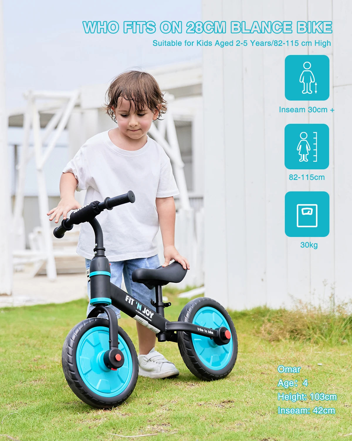 UBRAVOO Fit ’n Joy 4-in-1 Toddler Training Bike (JL-101)