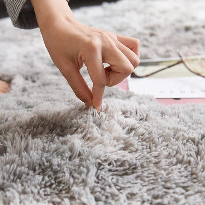 Soft Shaggy Fluffy Round Rug - Pink & White, Bedroom & Play Mat