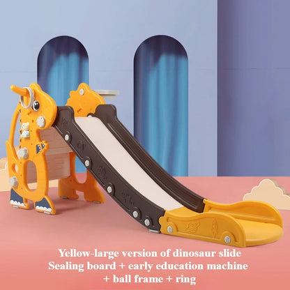 Folding Unicorn Kids Slide & Climber Playset with Music, Hoop & Ring Toss
