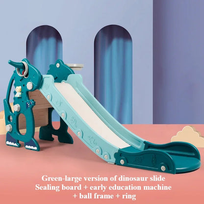 Folding Unicorn Kids Slide & Climber Playset with Music, Hoop & Ring Toss