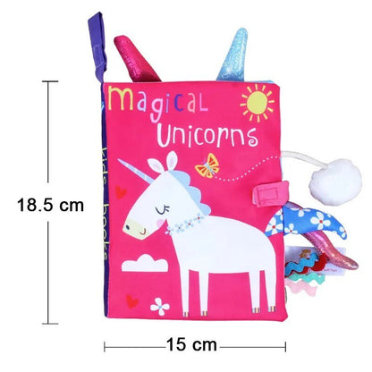 Cartoon Animal Tail Cloth Book: Educational Toy for Babies 0-12 Months