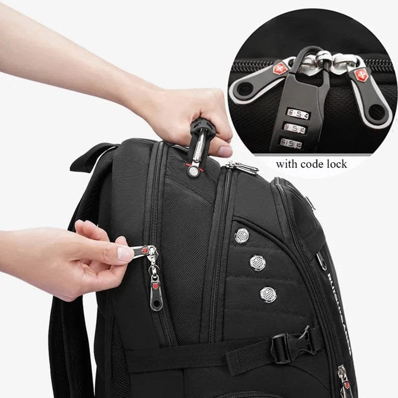 Waterproof 17 Inch Laptop Backpack with USB Charging