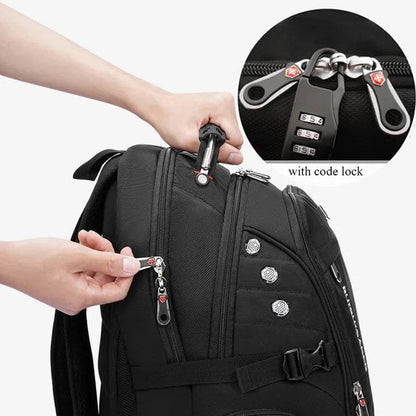 Waterproof 17 Inch Laptop Backpack with USB Charging