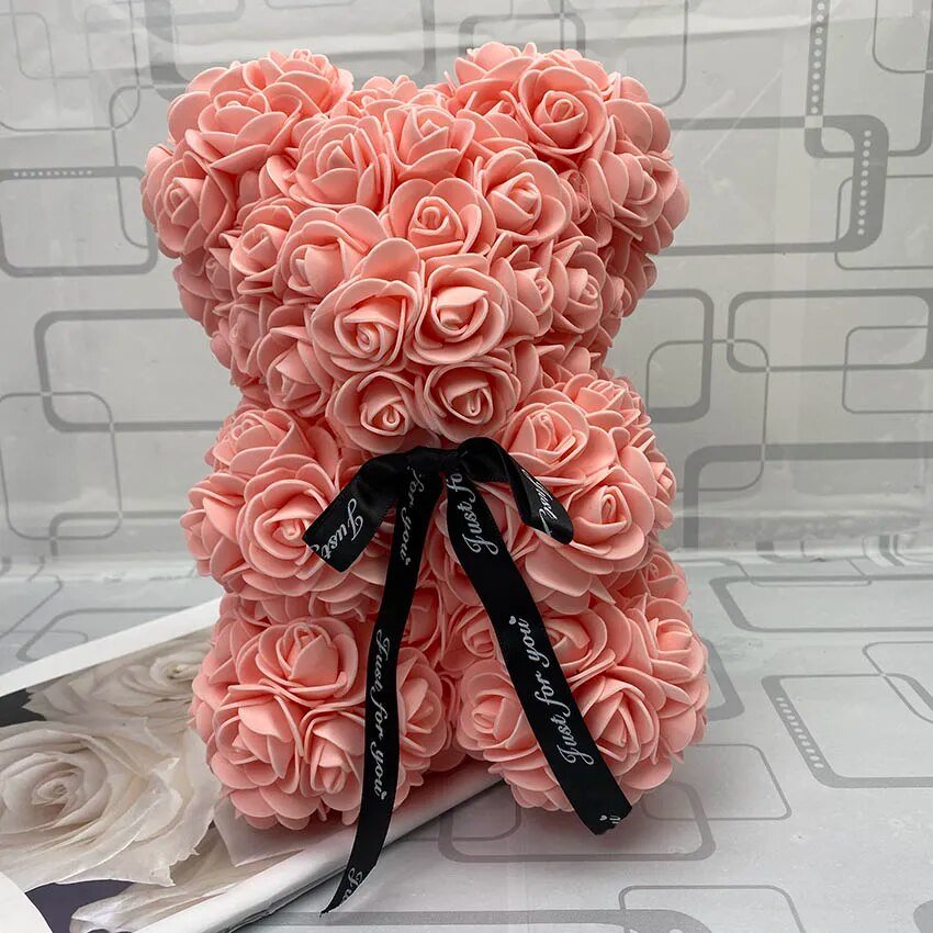 25cm Red Rose Teddy Bear - Ideal Valentine's Day & Christmas Gift