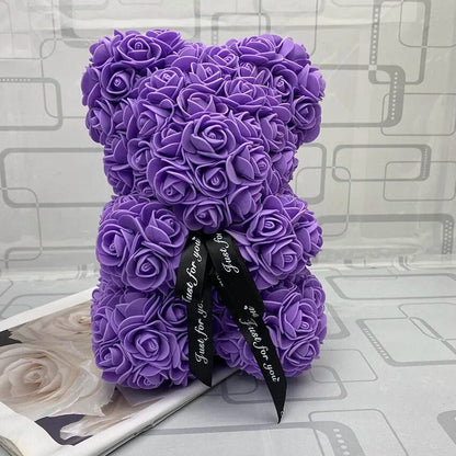 25cm Red Rose Teddy Bear - Ideal Valentine's Day & Christmas Gift