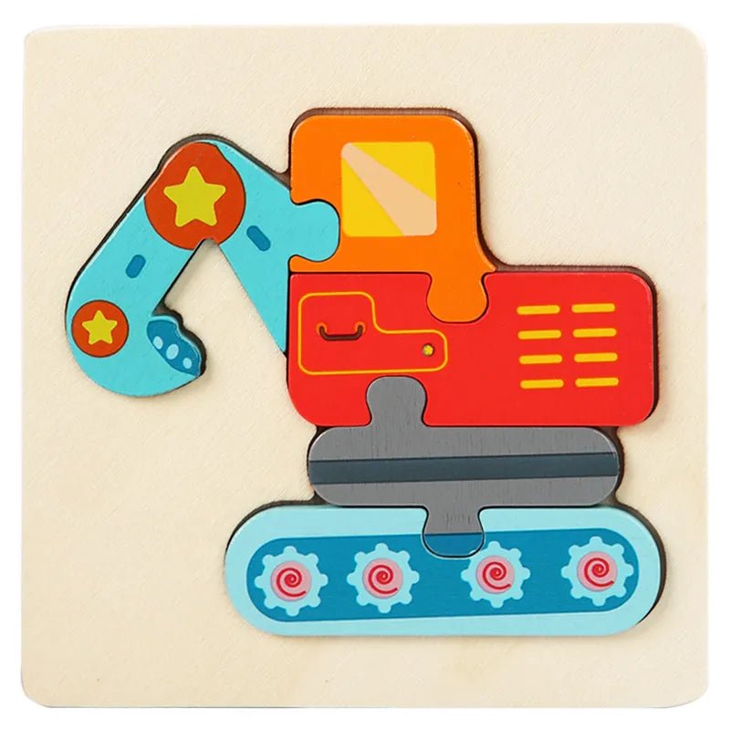 Colorful Animal Wooden Puzzle - Kids' Educational Jigsaw Toy