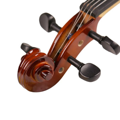 Natural 1/8 Acoustic Solid Wood Violin with Case Bow Rosin Strings Shoulder Rest Tuner