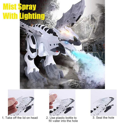Walking Spray Dinosaur Robot With Light Sound Mechanical Dinosaurs Model Toys