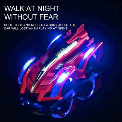 Wall-Climbing RC Car with Lights - Drift Stunt Racing Toy