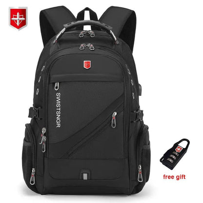Waterproof 17 Inch Laptop Backpack with USB Charging