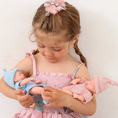 20cm Mini Silicone Reborn Doll - Waterproof, Cute Bebe Toy