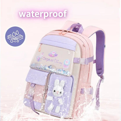 55L Girls' Primary School Backpack: Large, Waterproof, Multiple Pockets