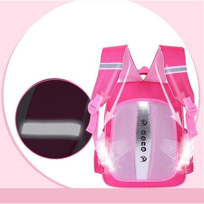 Fashion Sweet Cat Girl's School Bags Waterproof Cartoon Pattern