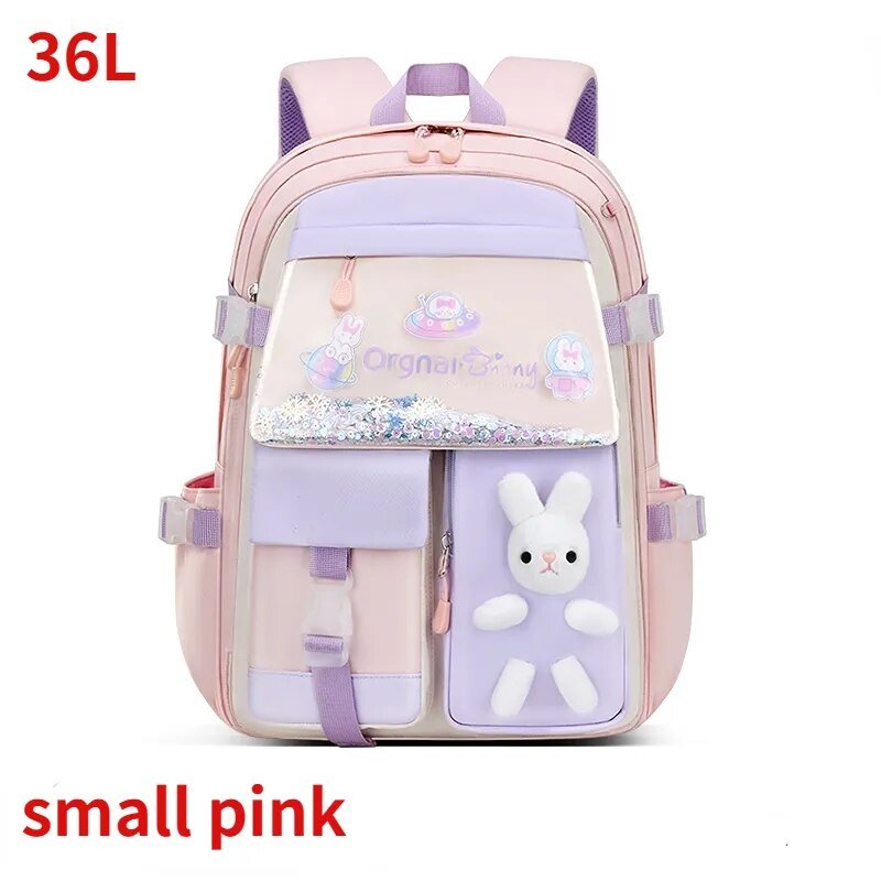 55L Girls' Primary School Backpack: Large, Waterproof, Multiple Pockets