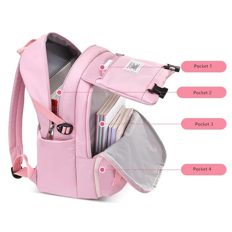 Waterproof High School Backpack for Girls: Spacious, Quality Campus Bag