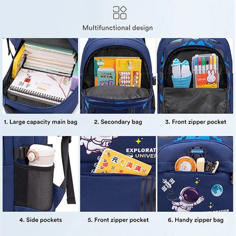 Orthopedic Kids' School Backpack: Waterproof, Boys' Primary Bag
