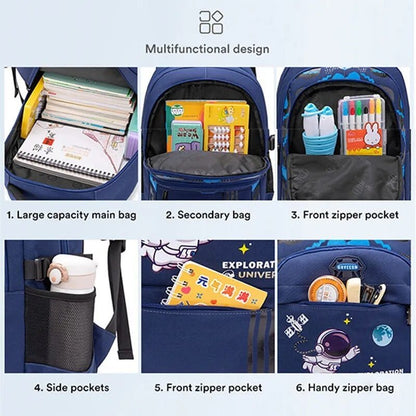 Orthopedic Kids' School Backpack: Waterproof, Boys' Primary Bag