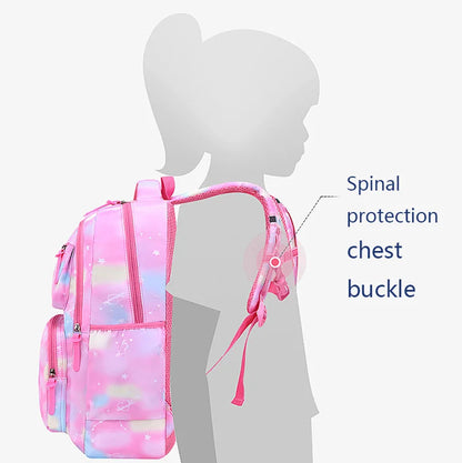 Pink Kawaii Girls School Backpack (Waterproof, 7–13Y)