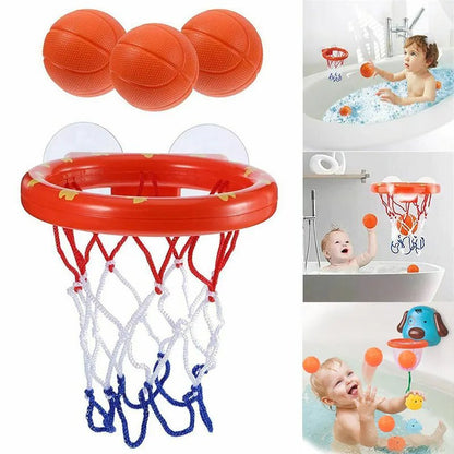 Bath Basketball Hoop & Balls Set - Cute Whale Toy for Toddler Bath Time