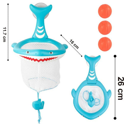Bath Basketball Hoop & Balls Set - Cute Whale Toy for Toddler Bath Time