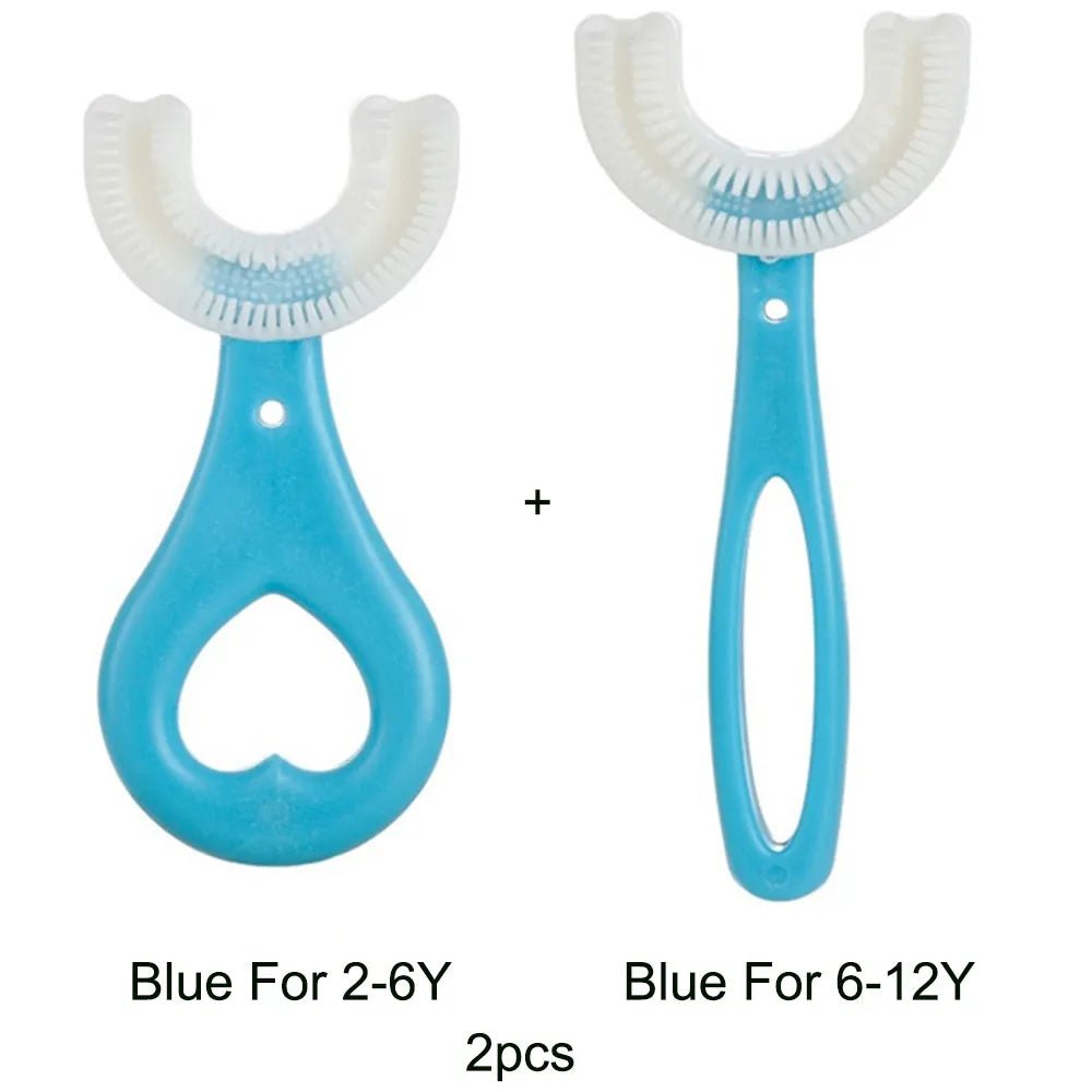 360-Degree U-Shaped Children's Toothbrush - Silicone Teeth Cleaner