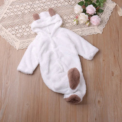 Autumn Cartoon Long-Sleeve Romper: Toddler Kids Playsuit 0-24M