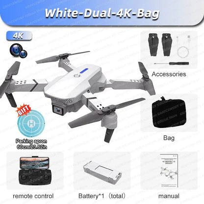 New E88Pro RC Drone - 4K, Dual HD Camera, Foldable RC Helicopter, Kid Gift Toy