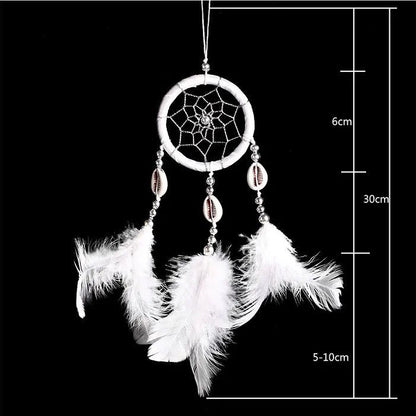 Handmade Indian Dream Catcher with Rattan & Feathers