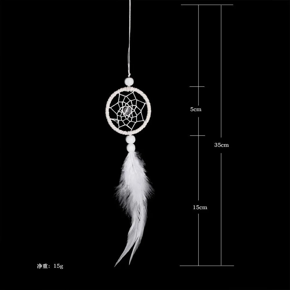 Handmade Indian Dream Catcher with Rattan & Feathers