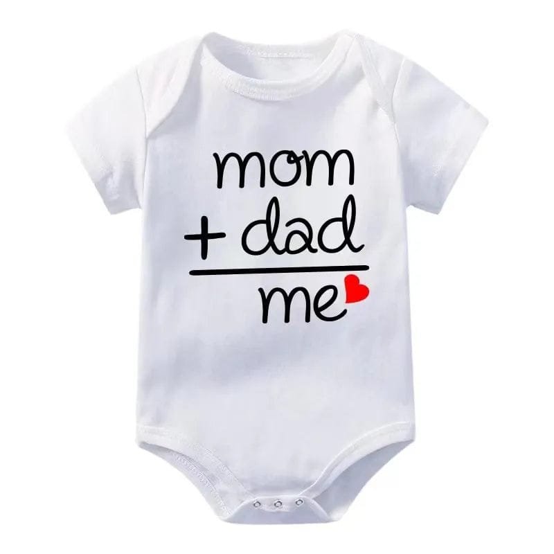 Newborn Letter Print Romper - Unisex 0-12M