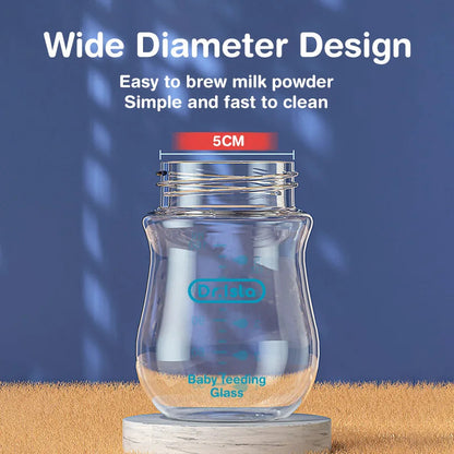 Wide-Neck Anti-Colic Glass Baby Bottle