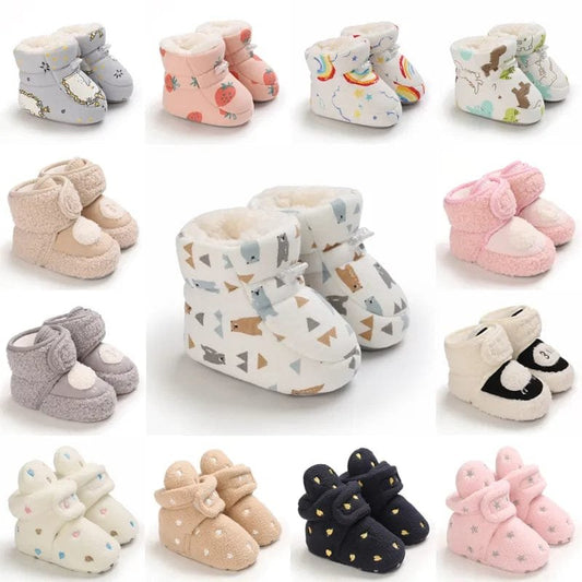 Winter Snow Baby Boots - Warm Fluff, Colloidal Sole, Multiple Colors