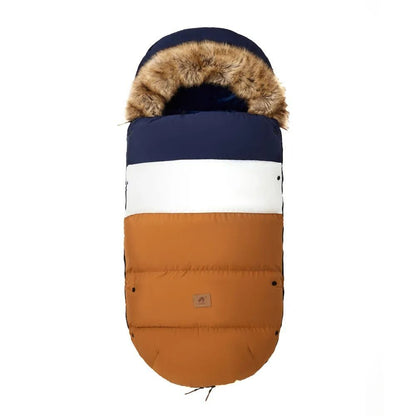 Winter Stroller Footmuff: Waterproof and Windproof, Fur Collar, 0-3T