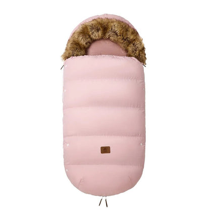 Winter Stroller Footmuff: Waterproof and Windproof, Fur Collar, 0-3T